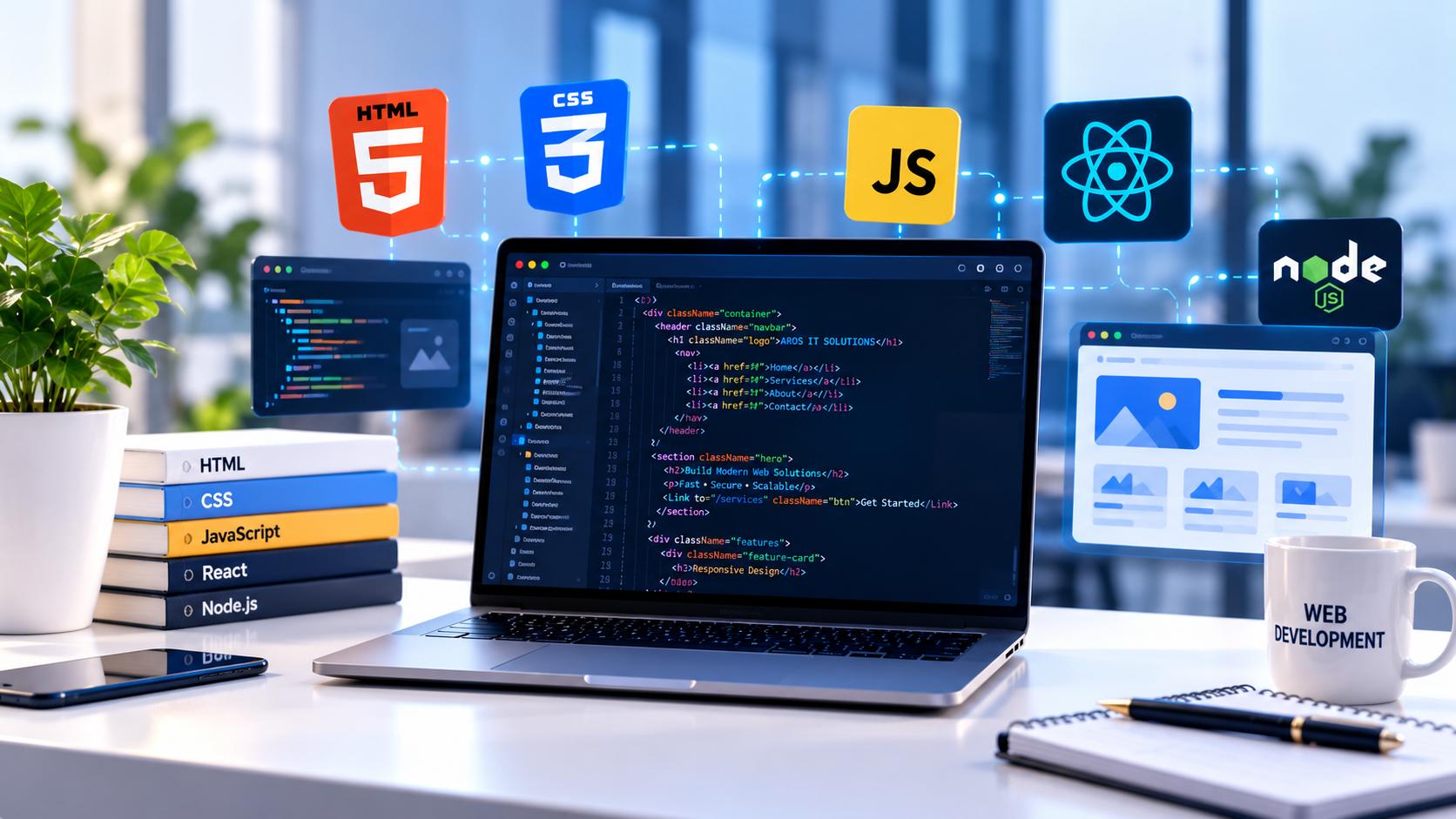 Web development workspace